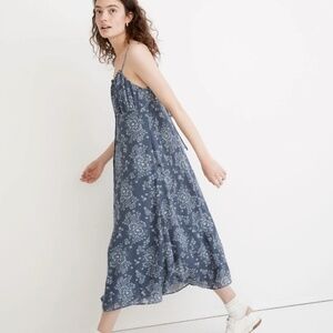 Madewell Tie-Back Button-Front Midi Dress